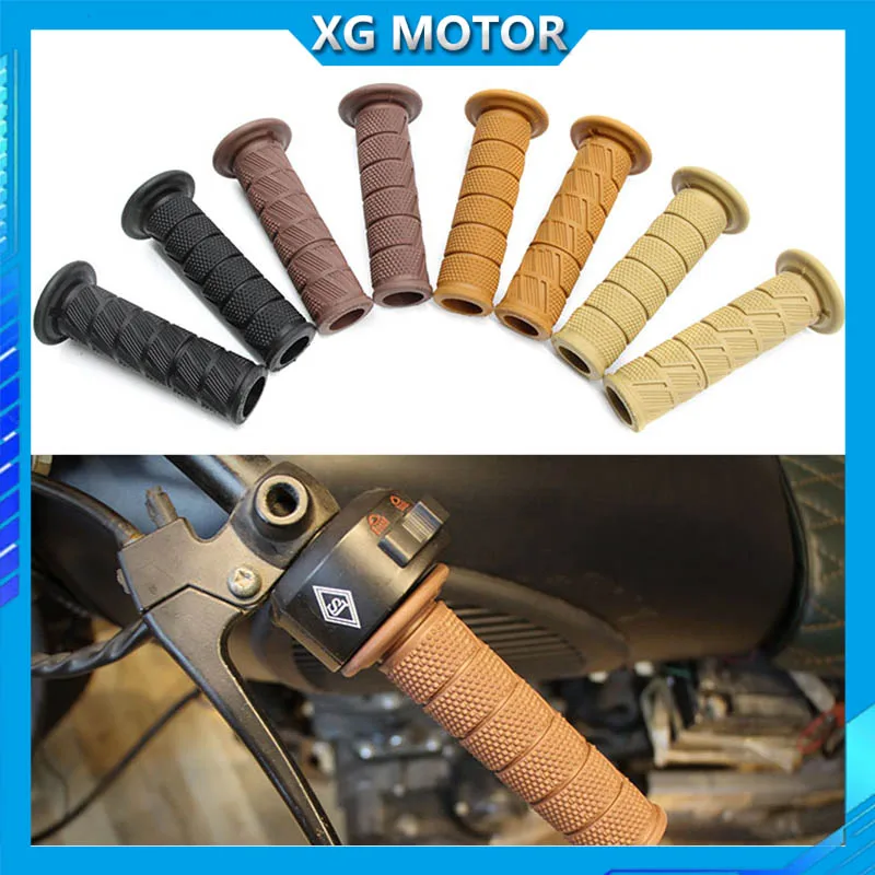 Motorcycle Bike Vintage Handlebar Coke Bottle Hand Grip For HONDA GN125 CG125 CB400 Cafe Custom 7/8