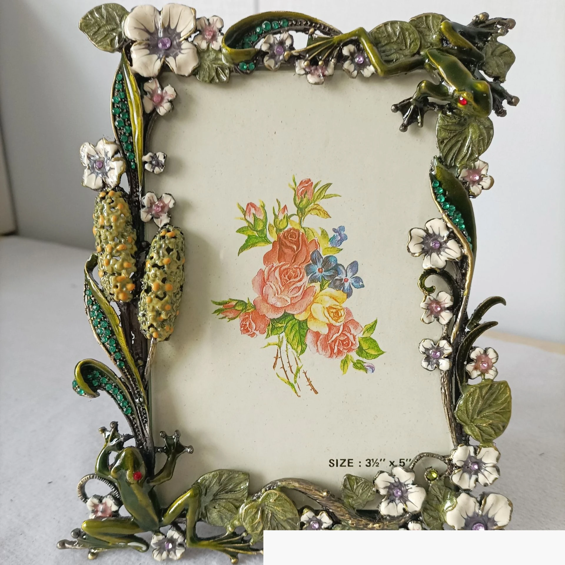 Enamel cartoon metal photo frame, new Chinese style  metal photo frame