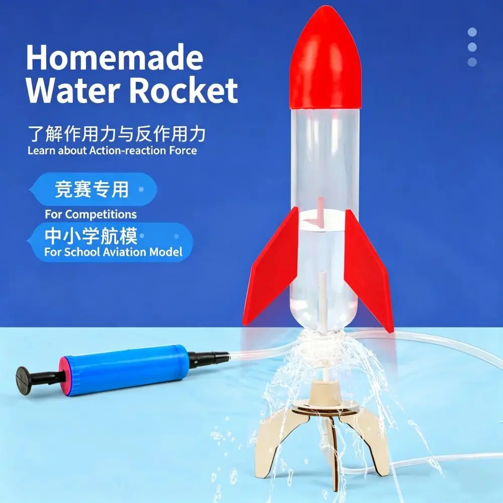 DIY Water Splash Rocket Sprinkler Toy Water Rocket Launcher Science Kit Outdoor Water Play Educational STEM Backyard Activity
