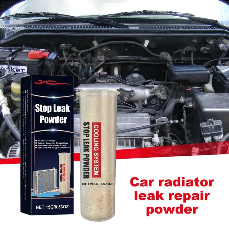 Car Cooling System Sealer Radiator Stop Leak Powder Car Radiator Water Leak Stop Powder  Cooling System Sealer Repair Kit  ﻿ ﻿