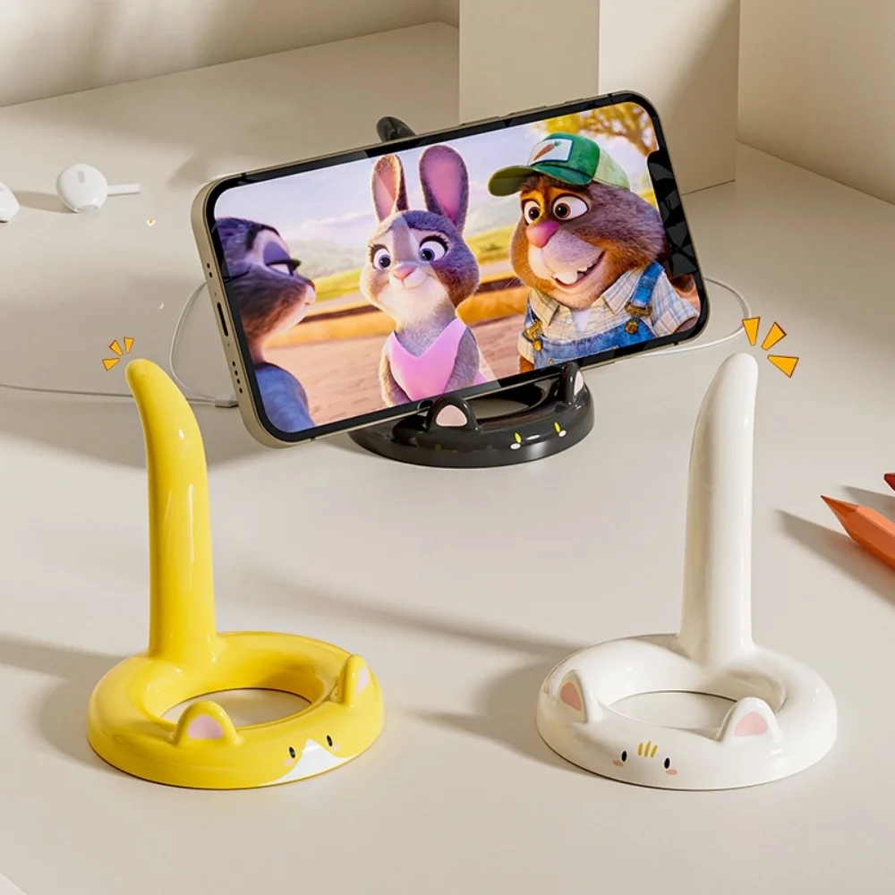 タブレットスタンドアクセサリー多機能デスクトップ電話ホルダー漫画猫携帯電話ホルダーかわいいプラスチック電話スタンド家庭用