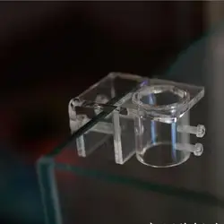 Soporte acrílico para manguera de bebedero gato perro - Abrazadera