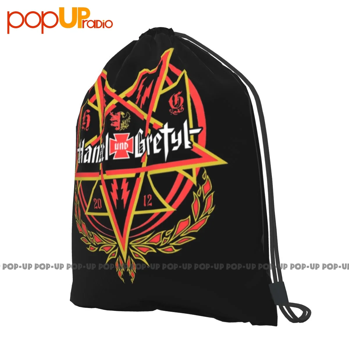 Hanzel Und Gretyl Hail To The Darkside Fruit Of Loom Drawstring Backpack Art Print Sports Bag