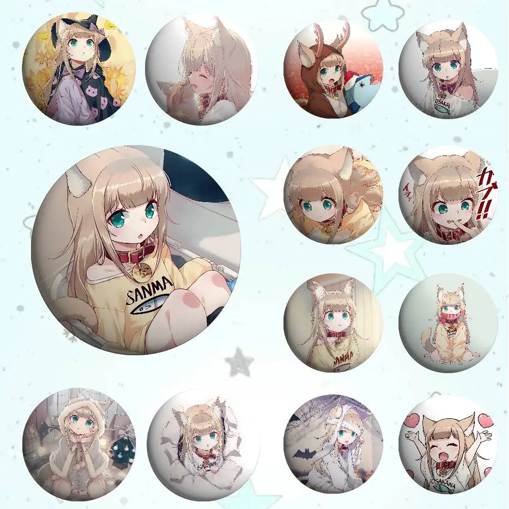 

Neko Cute Kinako Badges Fans' Cartoon Lapel Pins Brooch Emblem Trinkets Gifts Folks Backpack Decor Jewelry Pieces