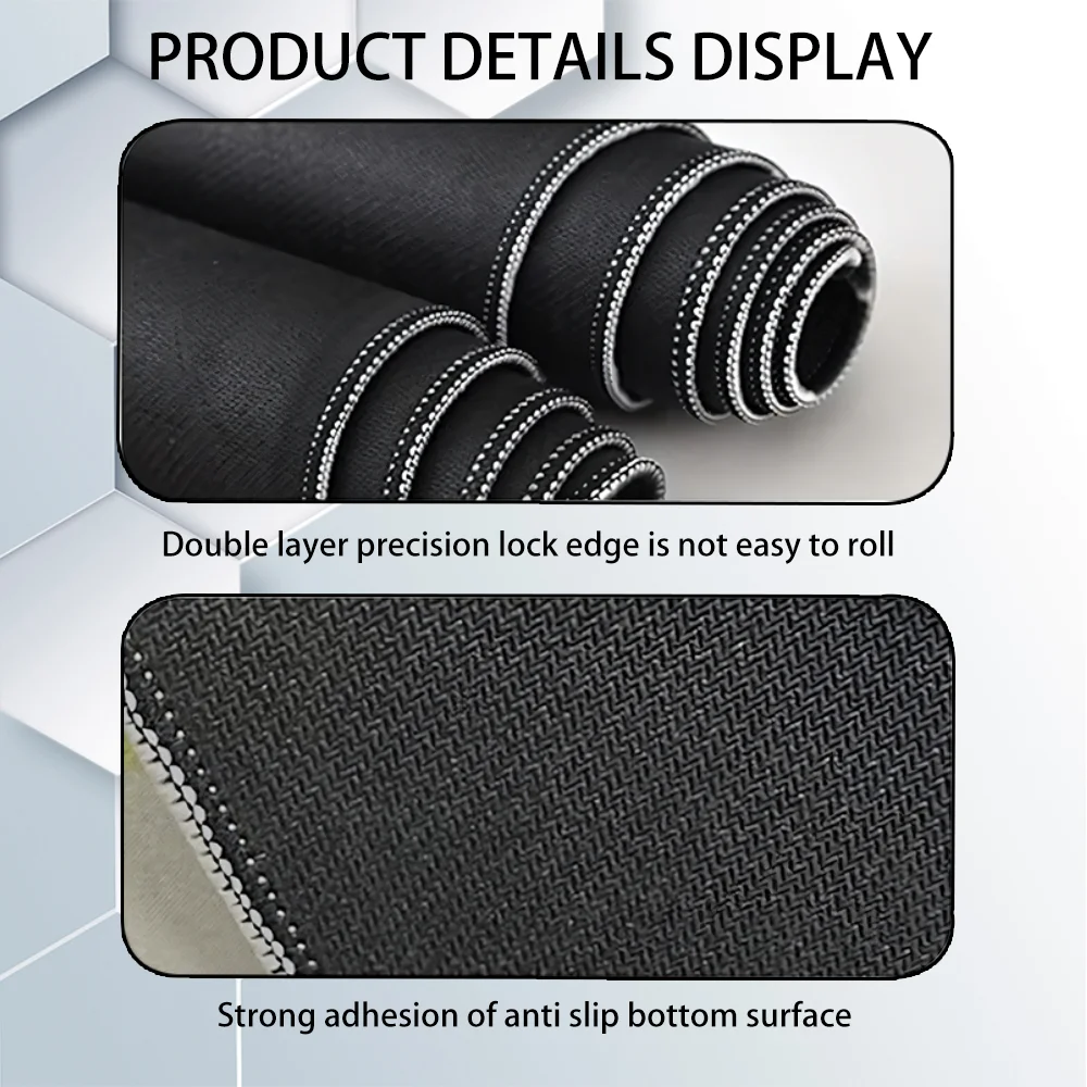 Black Mouse Pad XXL Gaming Mousepad Rubber Base with Stitched Edge Non-Slip Desk Pad Computer Large Desk Accessories