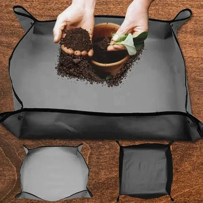 Dirty Soil Flower Land Mat Plant Pot Lock Waterproof Anti Foldable Gardening Pad  Reusable Thicken Eco-friendly Basin Cushion