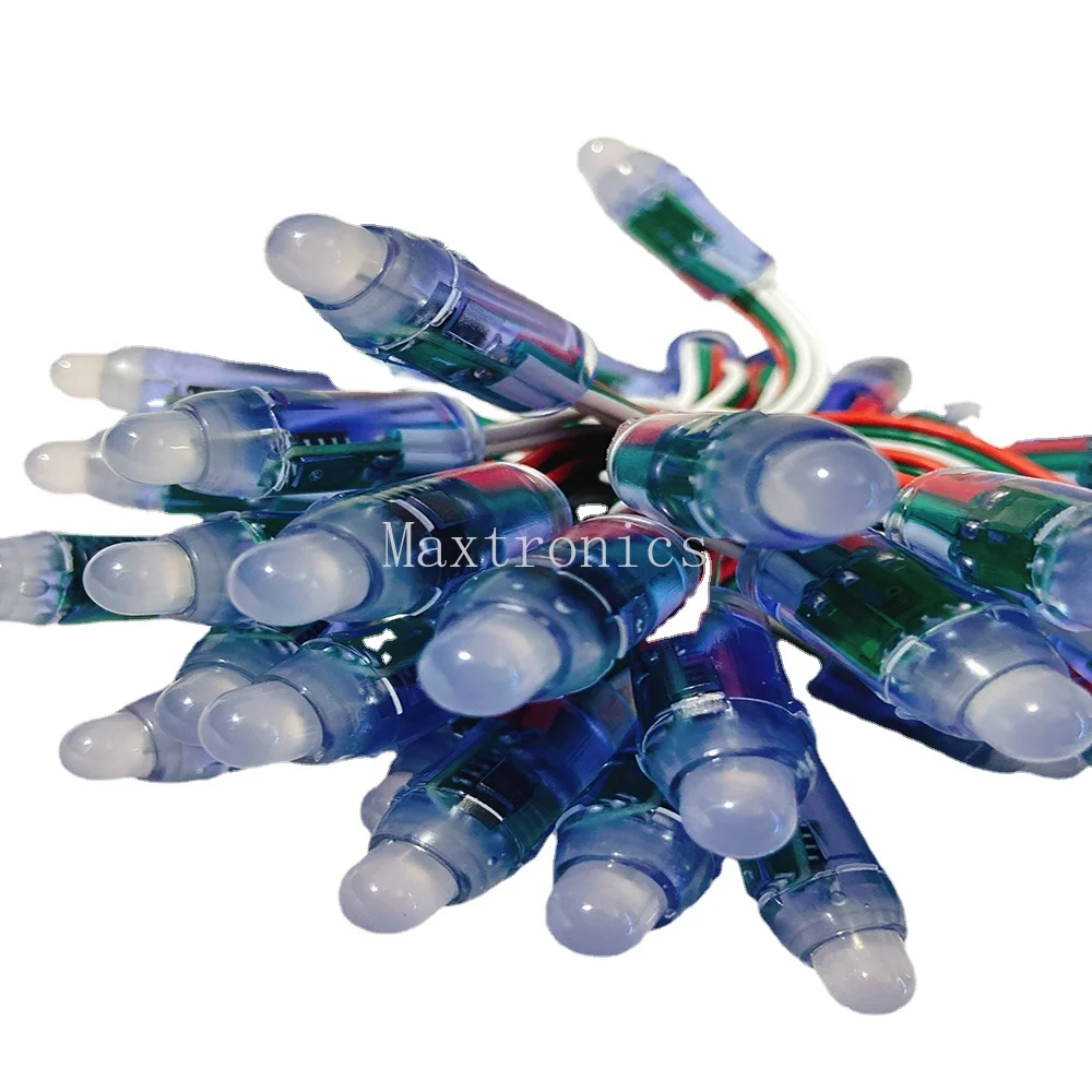 Dc 5V 10/15Cm 50Pcs Ws2811 Ic Led Module Licht 12Mm Full Color Waterdichte Ip68 Led String Voor Festival Decoratieve Led Pixel Lamp