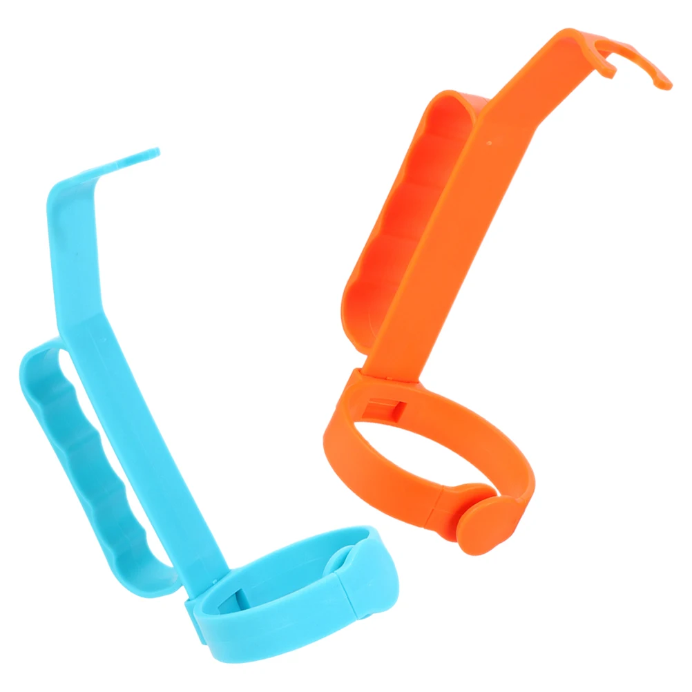 

2pcs Beverage Bottle Grip Handle Carrier Non-slip Soft Drink Holder Stabilizer Plastic