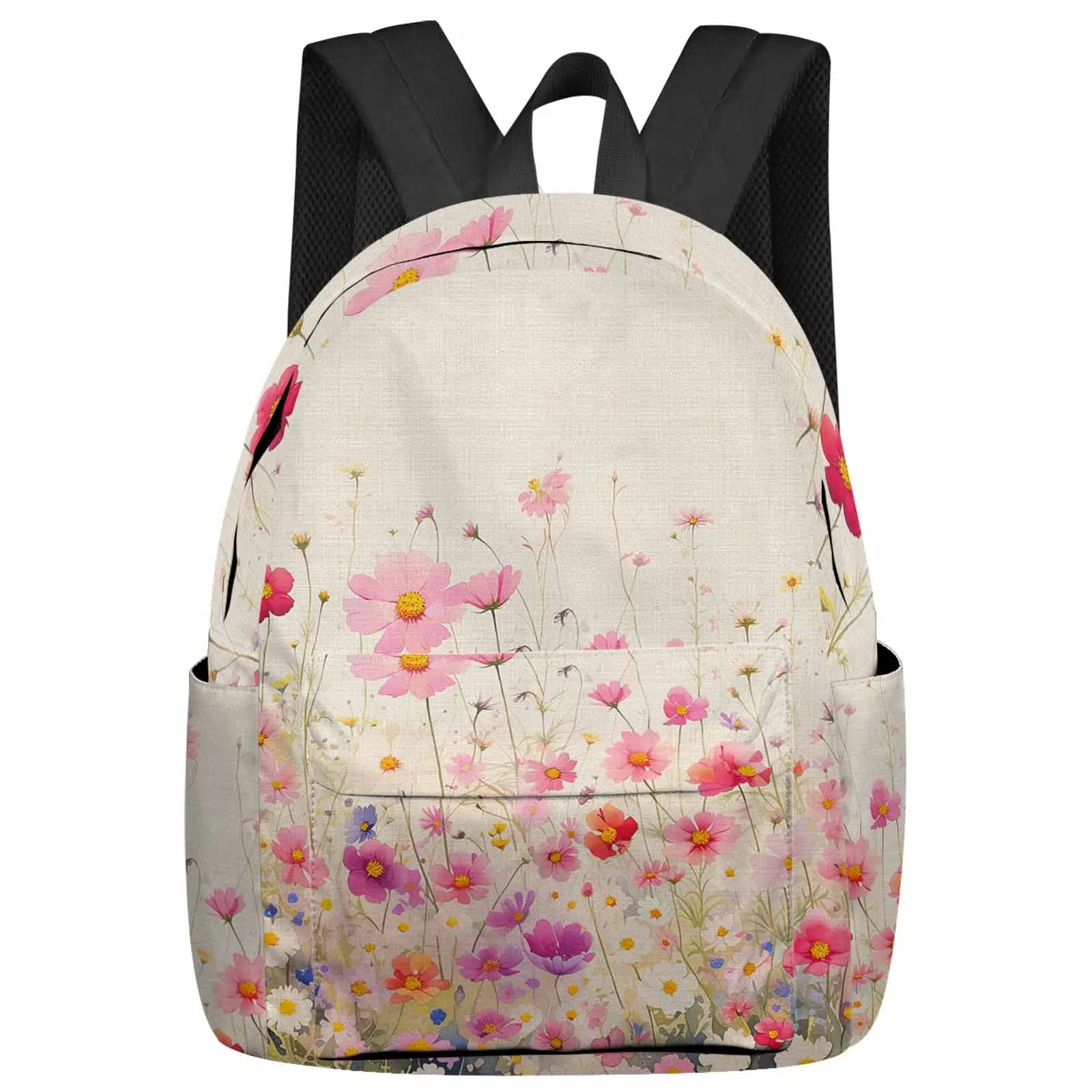 

Flower And Leaf Watercolor Backpacks Teenagers Student School Bags Laptop Custom Backpack Men Women Travel