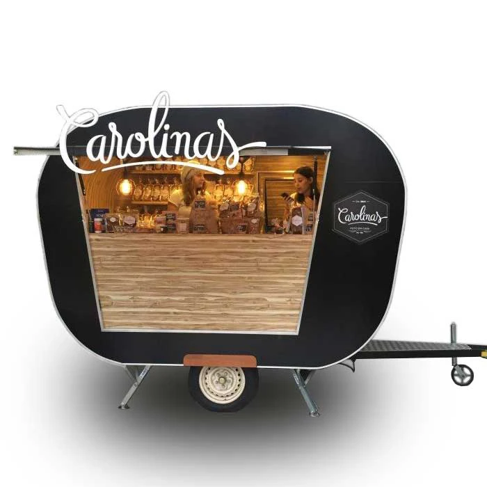 

hot sale mobile food carts/trailer/ ice cream truck/snack food carts for black color with free shipping by sea