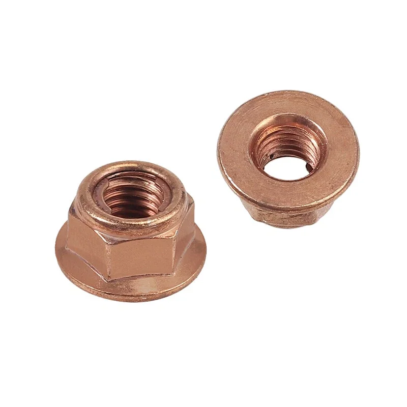 50 قطعة M8 النحاس وامض العادم المكسرات ارتفاع درجة الحرارة المكسرات لملحقات السيارات السحابات