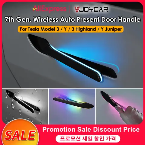2025 Newest 7th Generation Wireless Auto Door Handle for Tesla Model Y 3 Y Juniper 3 Highland Auto Presenting Welcome Mode