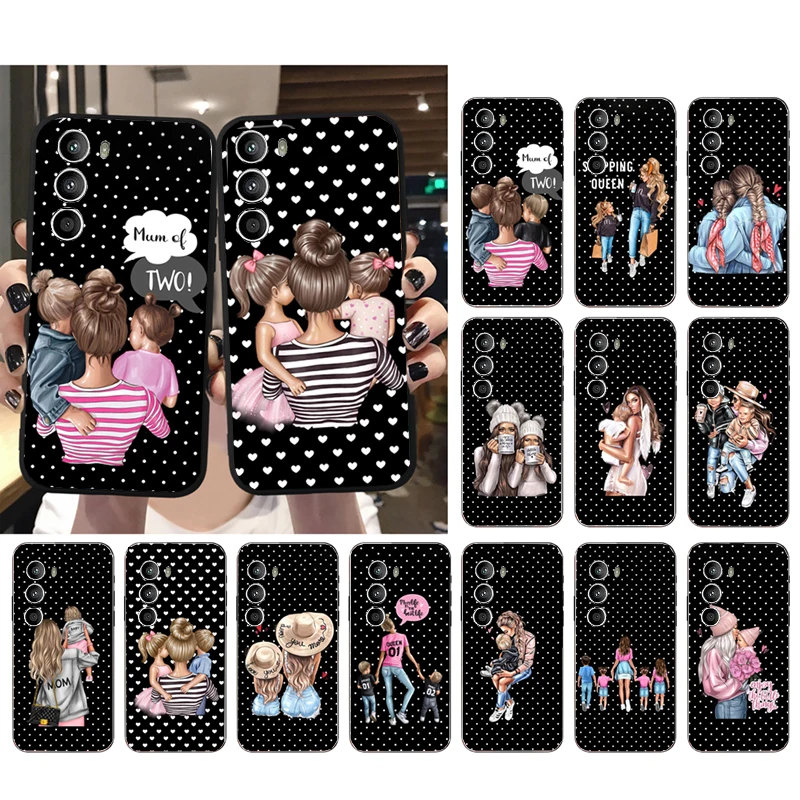 Mama Mom Son Daughter Phone Case for Moto G84 G22 G32 G42 G52 G62 G53 G72 G60 G60S G100 G10 G20 G30 G13 G50 G 5G G Pure