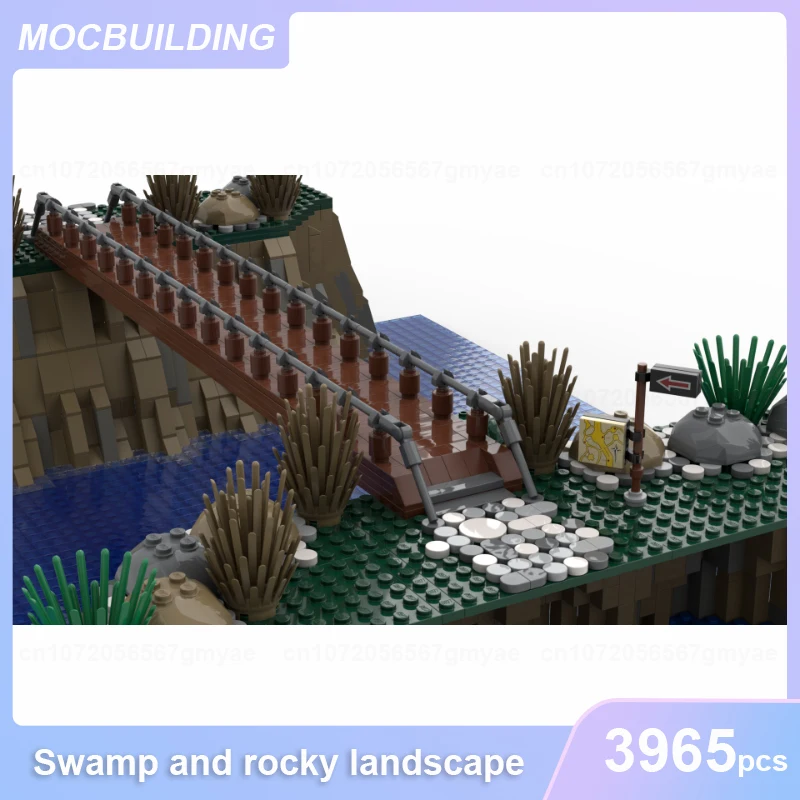 Swamp & Rocky Landscape Model MOC Building Blocks DIY Assemble Bricks City View Creative Display Collection Toys Gifts 3965PCS