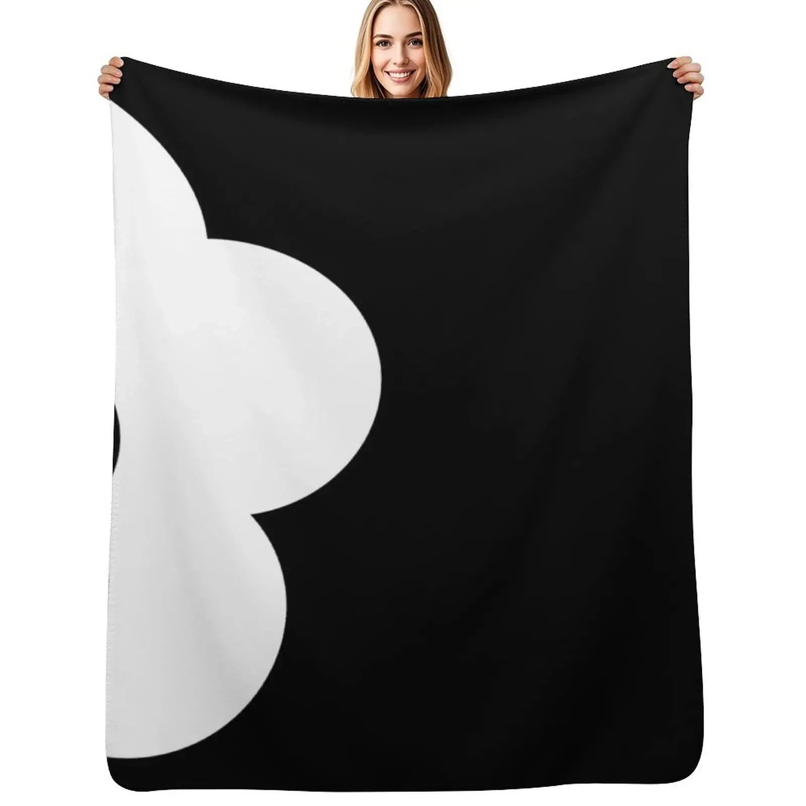 

Bold Retro Contrast Flower Graphic Throw Blanket Soft sofa bed Blankets For Sofas Hairy Blanket