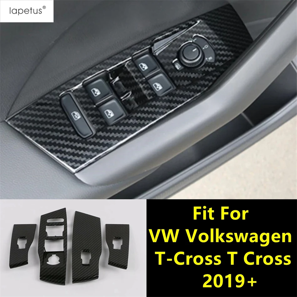 

Car Inner Door Armrest Window Glass Lift Button Panel Frame Cover Trim Accessories For VW Volkswagen T-Cross T Cross 2019 - 2023