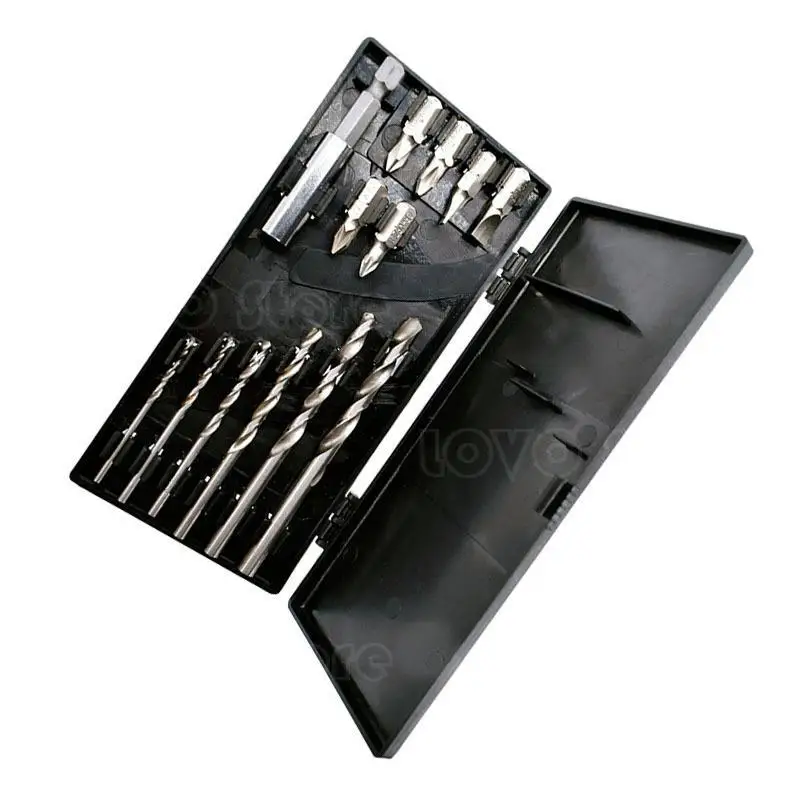 High-speed steel twist drill bit 13pcs batch head screwdriver combination tool multi-function electric hardware tool accessories