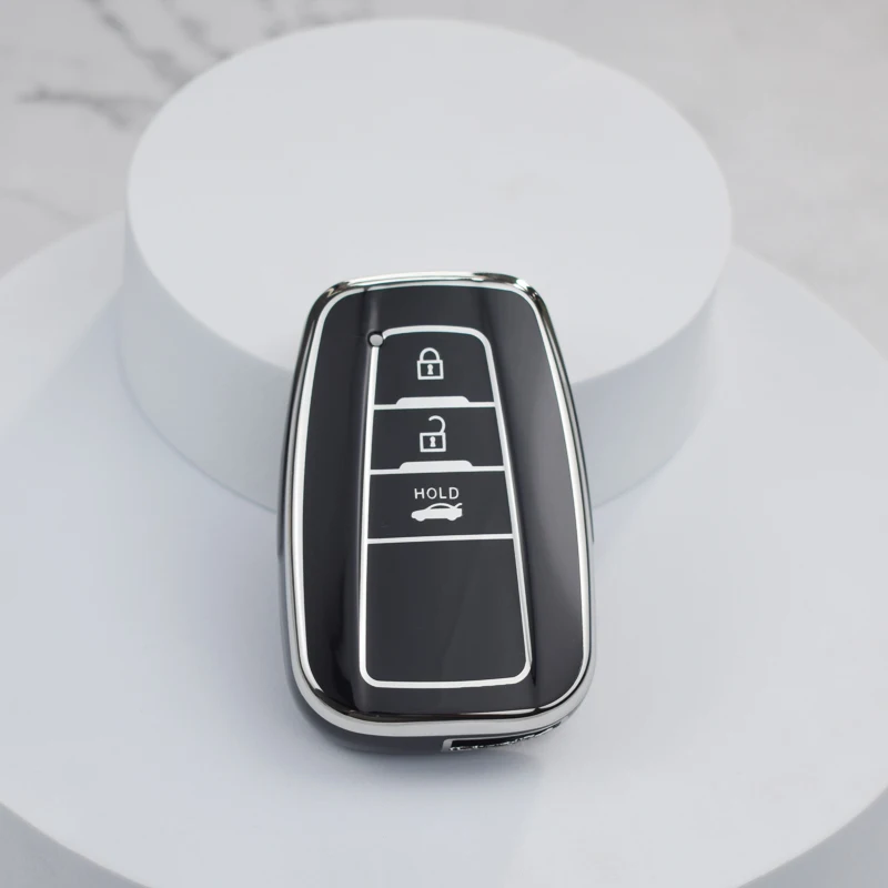 NEW Soft TPU Car Key Case Full Cover Shell For Toyota Prius Camry Corolla CHR C-HR RAV4 Land Cruiser Prado Keychain Accessories
