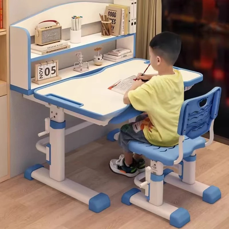Ergonomic Children's Learning Desk Home Student Children Study Height Adjustable Chair for Child Study for Kid Lamp Table