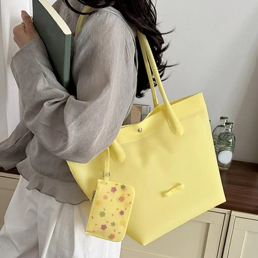 Wasserdichte PVC-Tragetasche für Damen, Bonbonfarben, große Kapazität, Umhängetasche mit Münzgeldbörse, Strandhandtasche, Reise-Shopper-Taschen