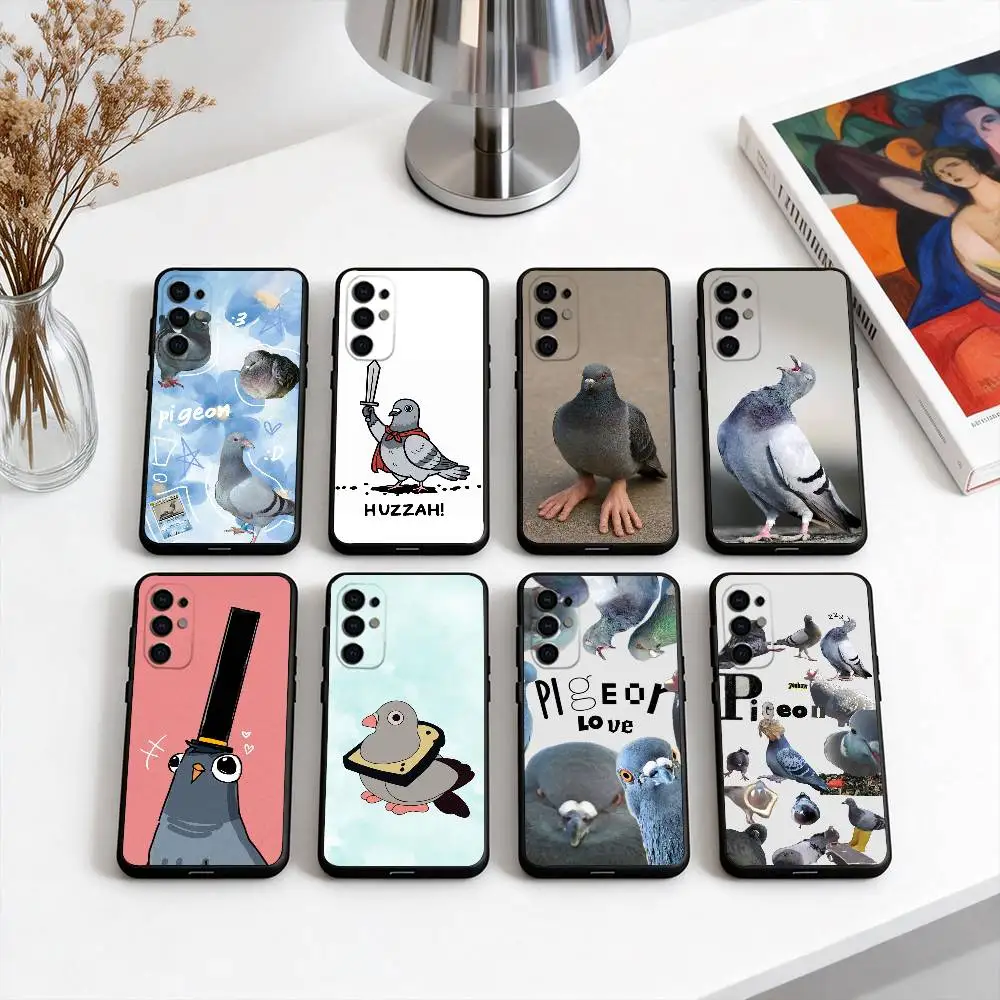 

Funny p-pigeon m-mischief Phone Case For Samsung S25,S24,S21,S22,S23,S30,Ultra,S20,Plus,Fe,Lite,Note,10,Black Cover