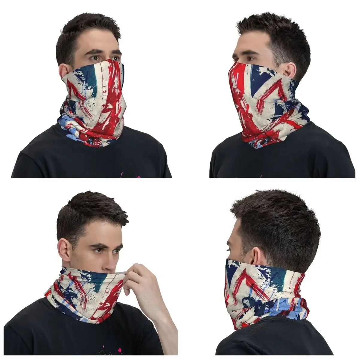 Uk Flag England Colorful Bandana Neck Gaiter Printed Balaclavas Wrap Scarf Warm Headband Hiking for Men Women Adult All Season