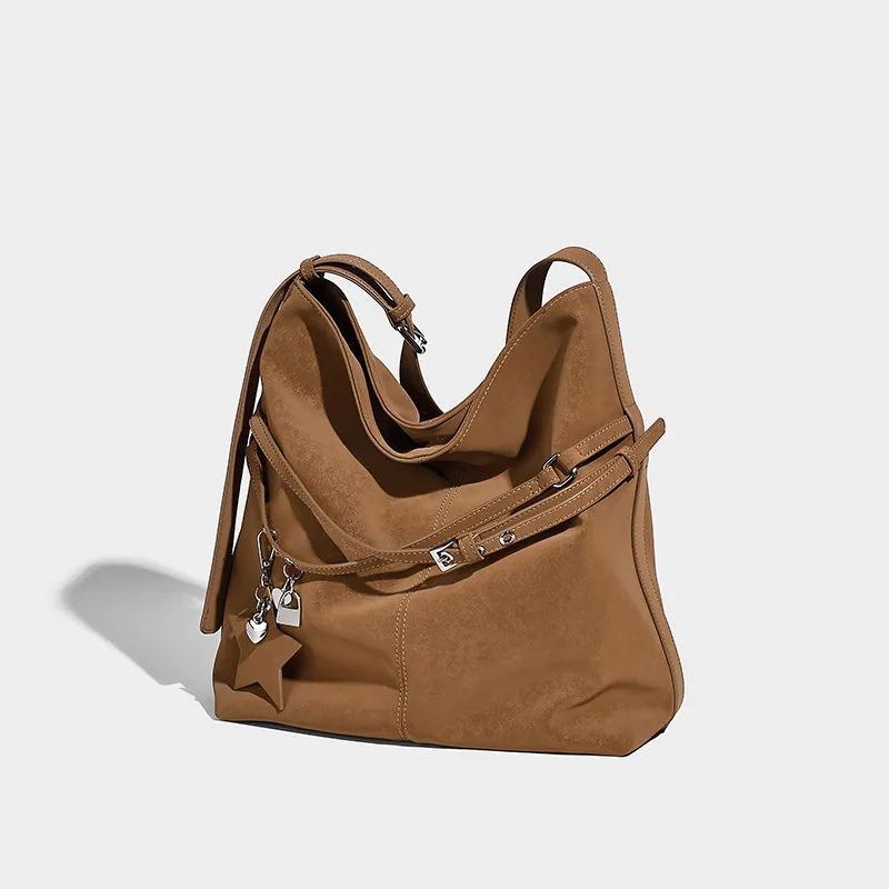 أزياء المرأة فو الجلد المدبوغ بو الجلود حقائب كتف سعة كبيرة مصمم دلو حقائب اليد ماتي الإناث Crossbody حمل الحقائب