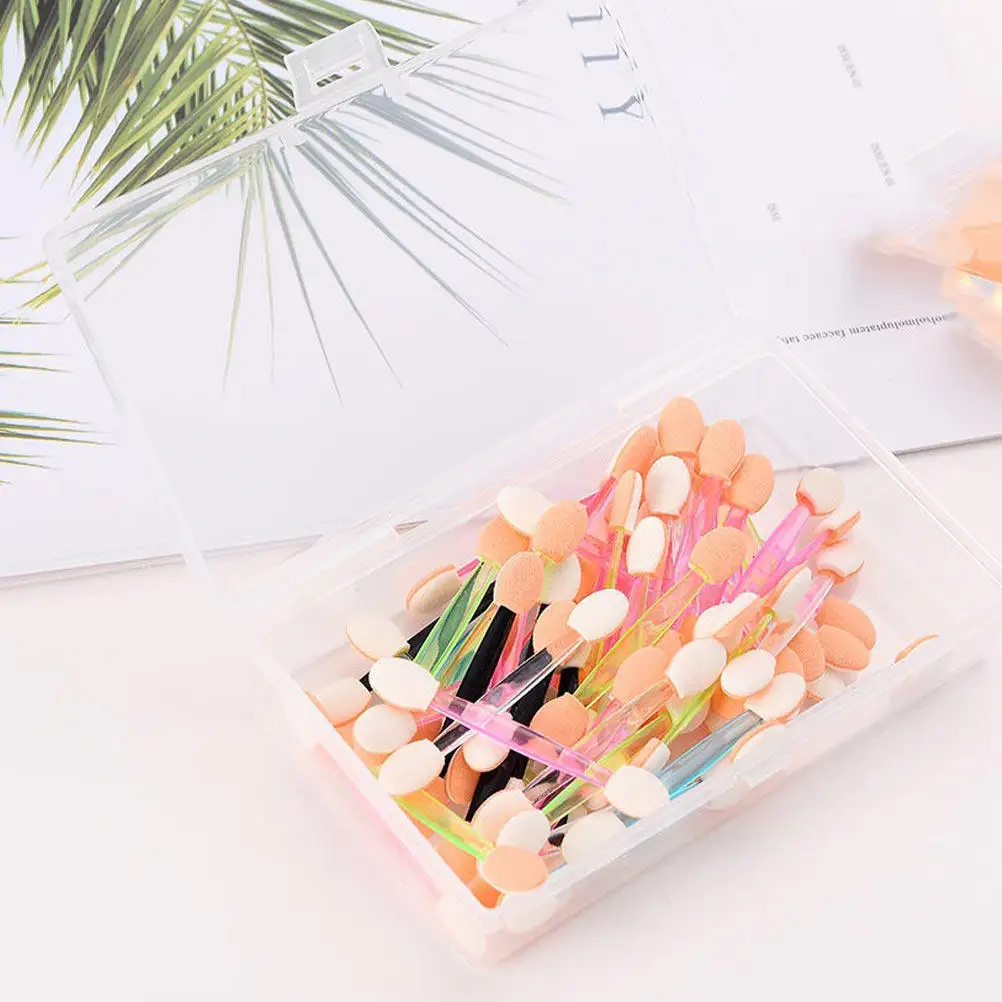 120 Stück Lidschatten-Stiftpinsel, doppelseitiger Applikator für glattes Augen-Make-up, professionelle Werkzeuge für Frauen, Gesicht