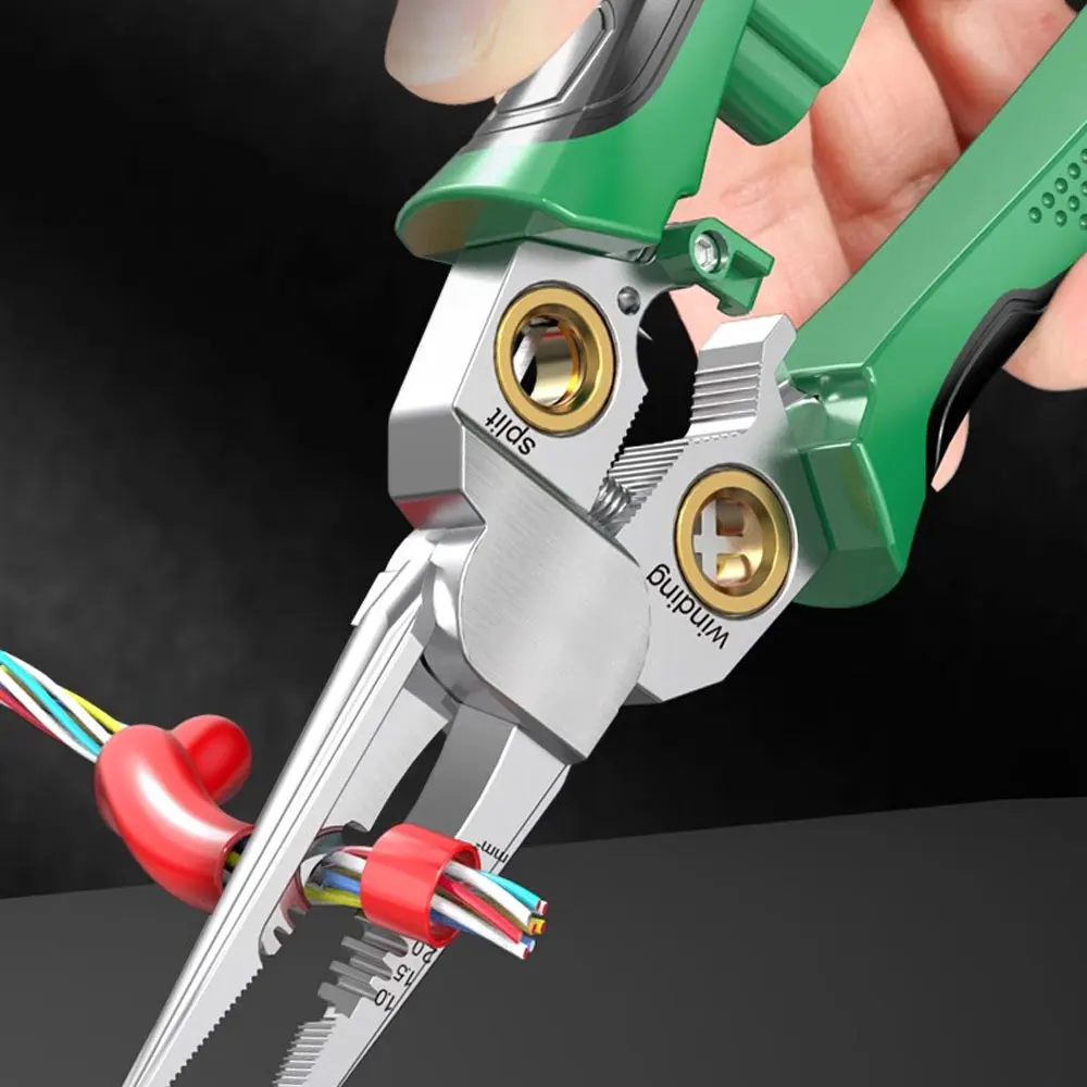 

8-In-1 Stainless Steel Electrician Scissors Multifunction Manually Shears Groove Cutting Wire and Thin Steel Plate Hand Tools