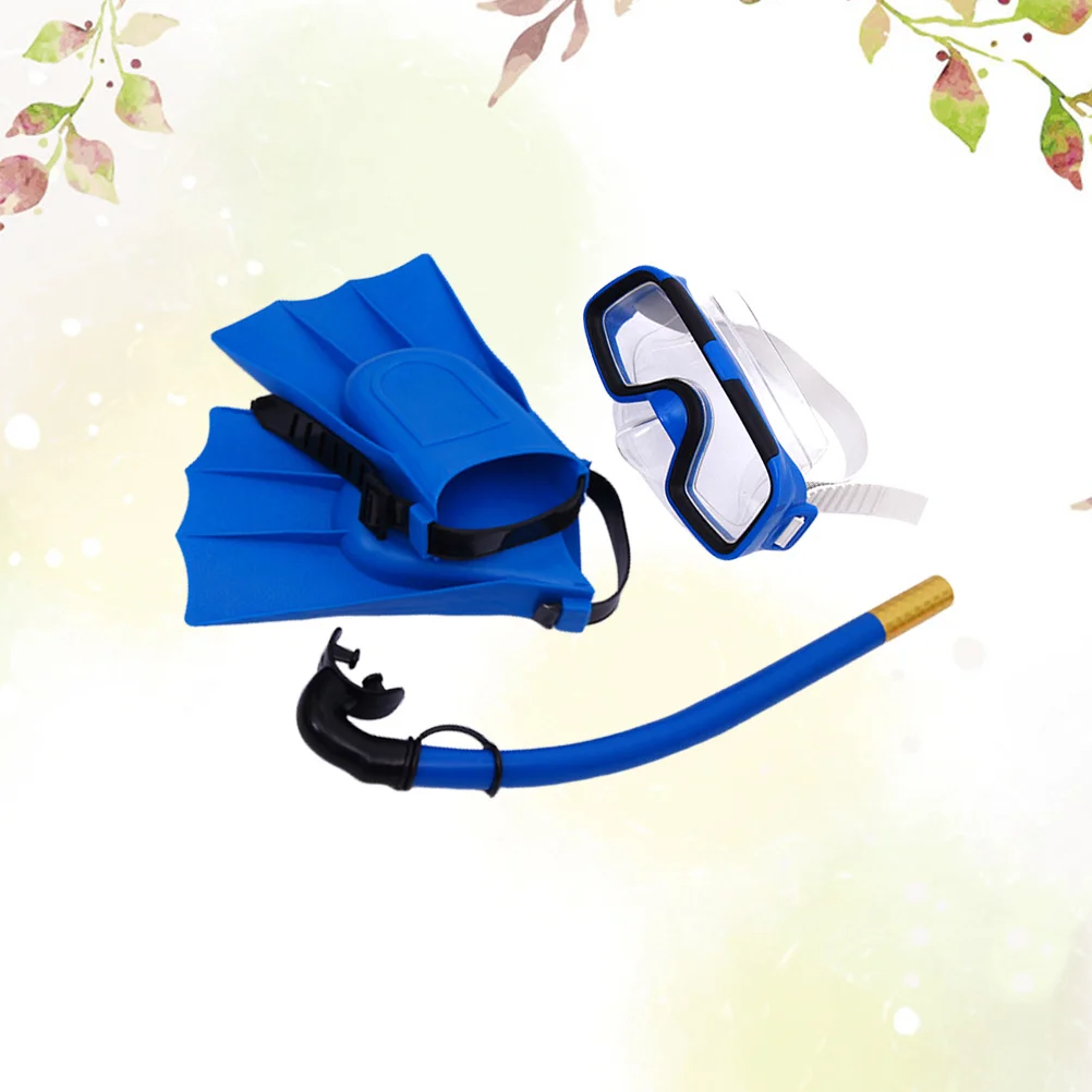 1 مجموعة مجموعة مجموعة معدات الغطس قابل للتعديل نظارات الغوص غص زعانف الزعانف حجم 30-35 معدات غطس السباحة الغوص