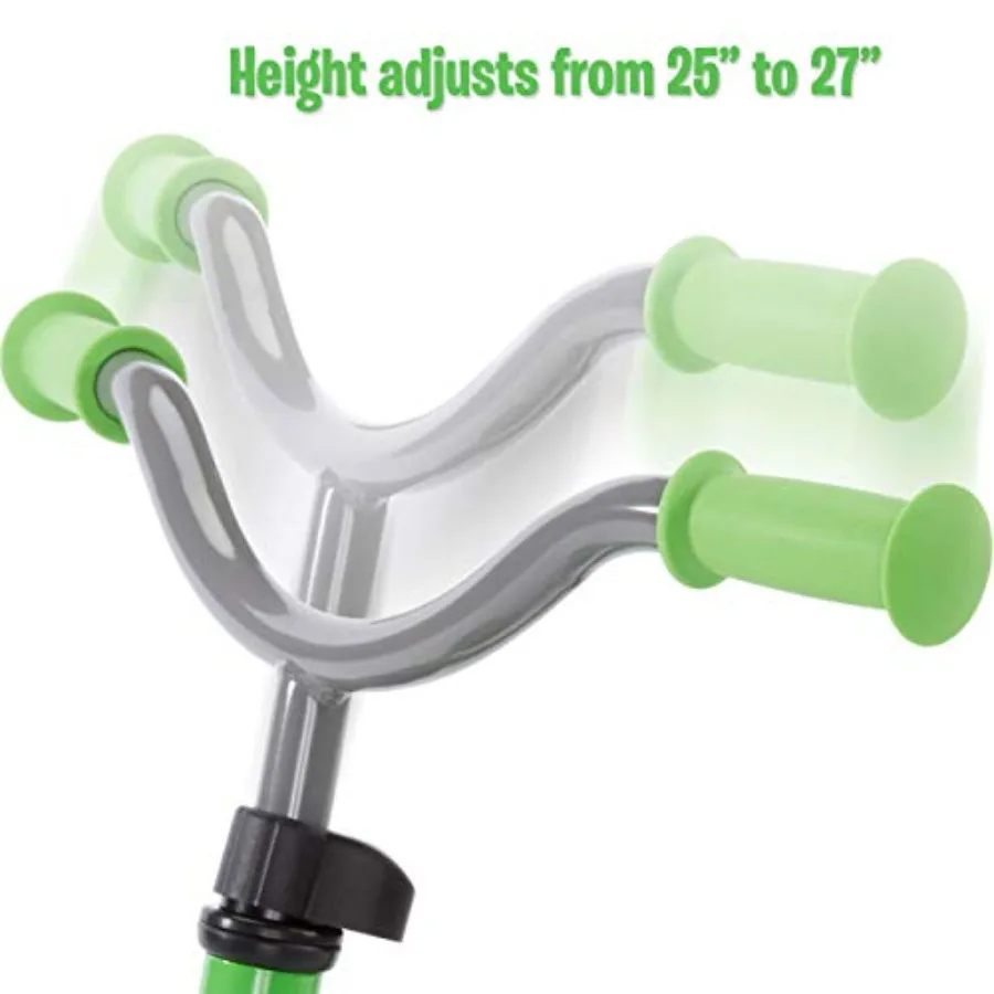 Balance-to-Pedal Training Bike for Kids in Green, Ages 2-5 Years, 12-Inch