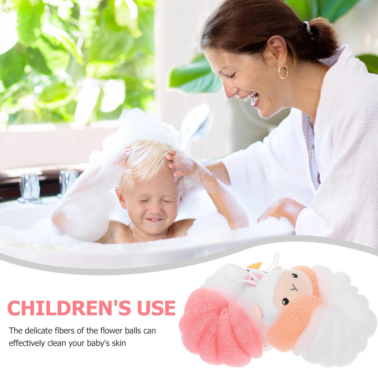 

2Pcs Cute Animal Shaped Bath Balls Gentle Skin Cleaning Scrubber Exfoliating Bathing Ball Lightweight Portable Shower Accessory