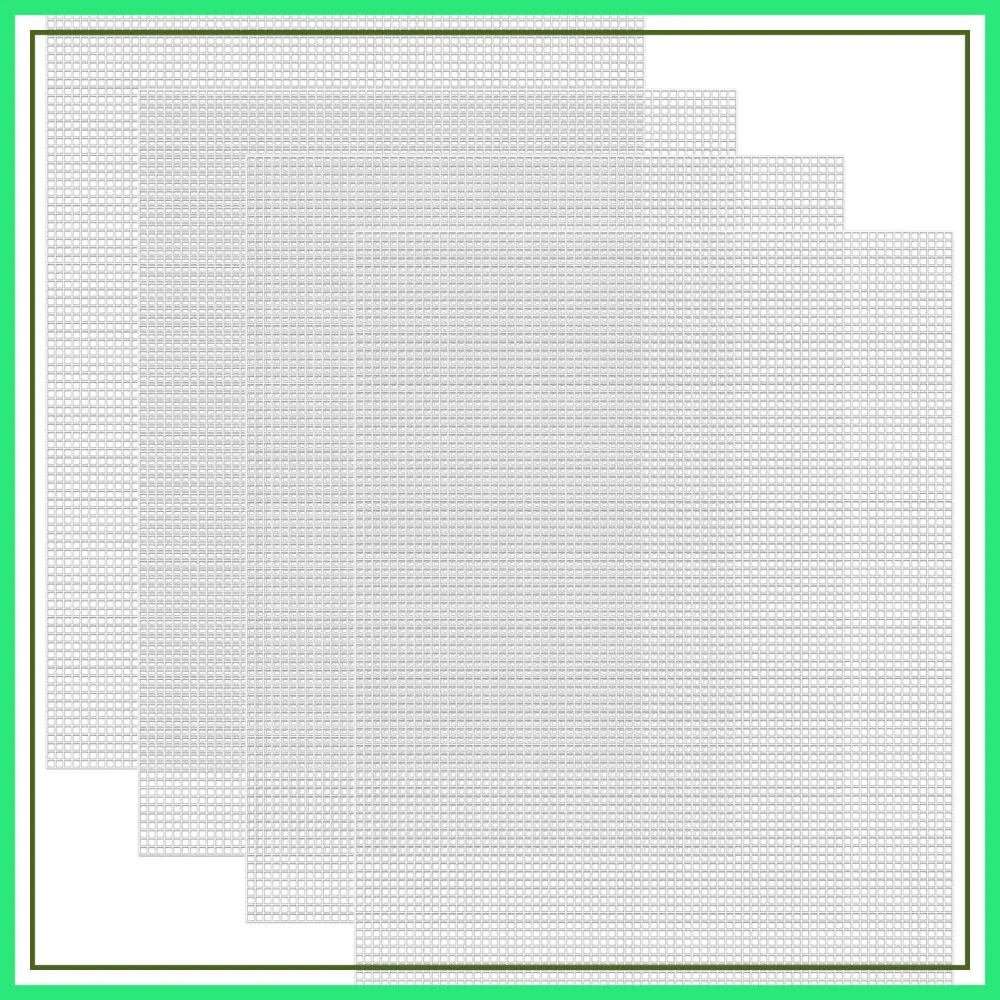 

4 Pack 7 Count Plastic Canvas Sheets 10.5x13.5 Inch Mesh for Embroidery, Yarn Crafting, Knit & Crochet Projects, Dividers