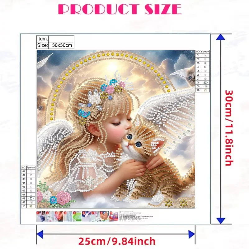 RUOPOTY 5d Special Shape Diamond For Beginners Diamond Painting Adults Kits Girl Cat Crystal Rhinestones For Home Decors