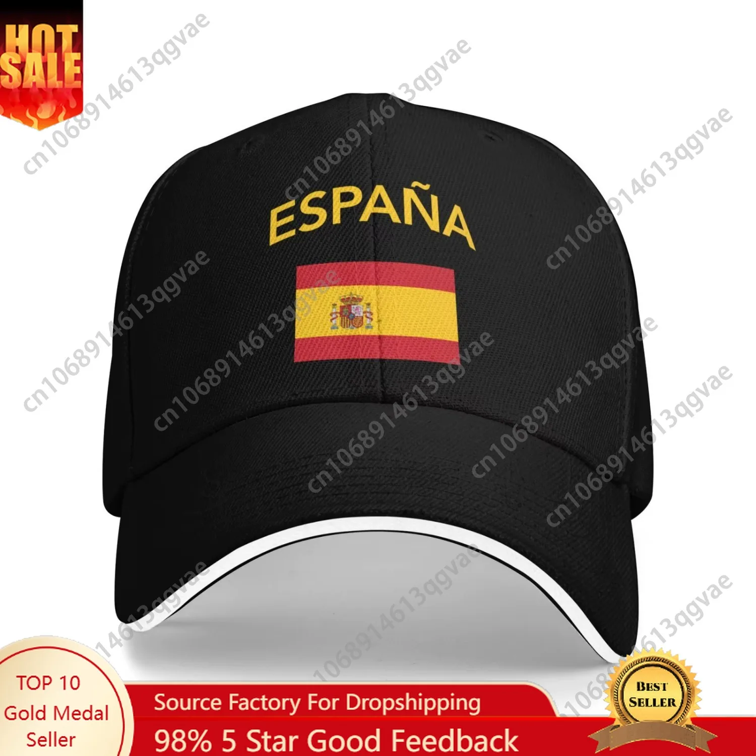 

España Flag Baseball Cap Men Hats Women Visor Windproof Snapback Caps Men Women's Adjustable Dad Hat Summer