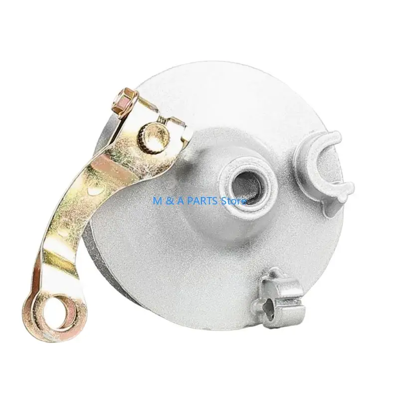 U1JF High Efficiency Drum Brake Assembly For Electric Bikes Front Drum Brake With Brake Shoes Metal Construction Enhanced Safety