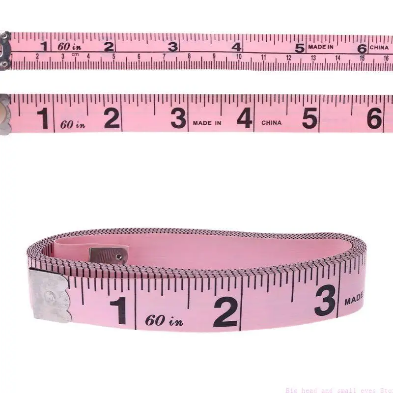 Pink Tape Measure Body Measurement Sewing Tailor Craft Vinyl Ruler 60-Inch/150cm Weight Loss Me-dical Clothing Making