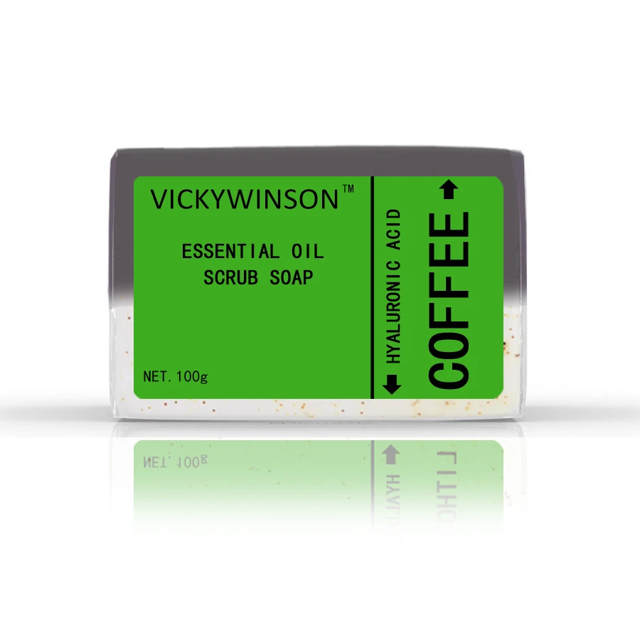 Jabón exfoliante de doble uso con esencia de café, jabón de manos de baño exfoliante limpio de 100g, jabón facial hidratante