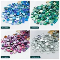 Glitter Multicolor Mosaic Tiles Handmade Studio Craft Mosaic Glass Supplies Art Mosaic Making 400grams (around 300 pcs)