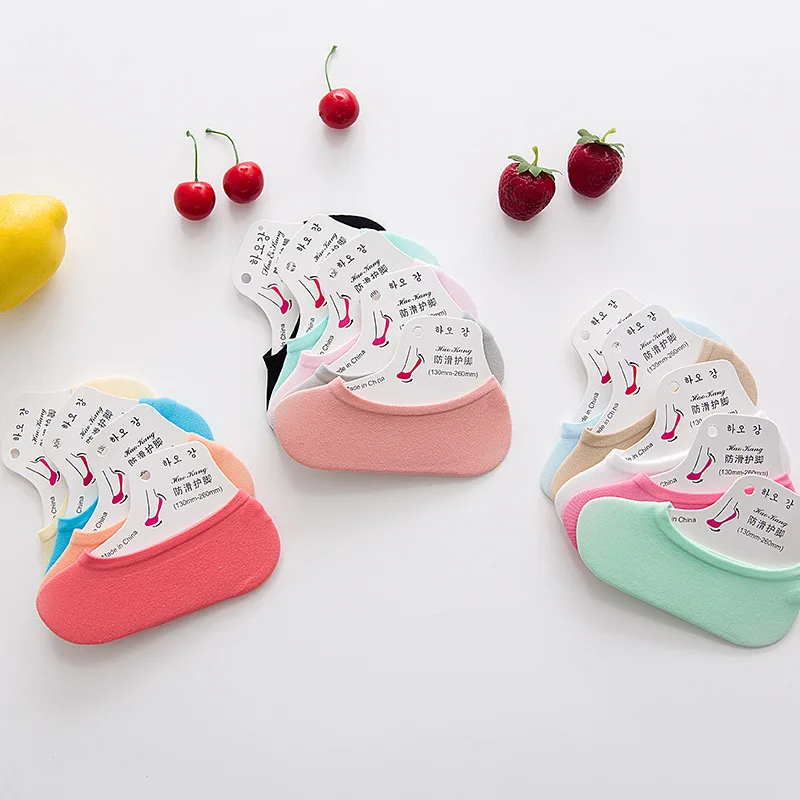 여름 벨벳 보이지 않는 보트 양말 여성 캔디 컬러 통기성 얇은 양말