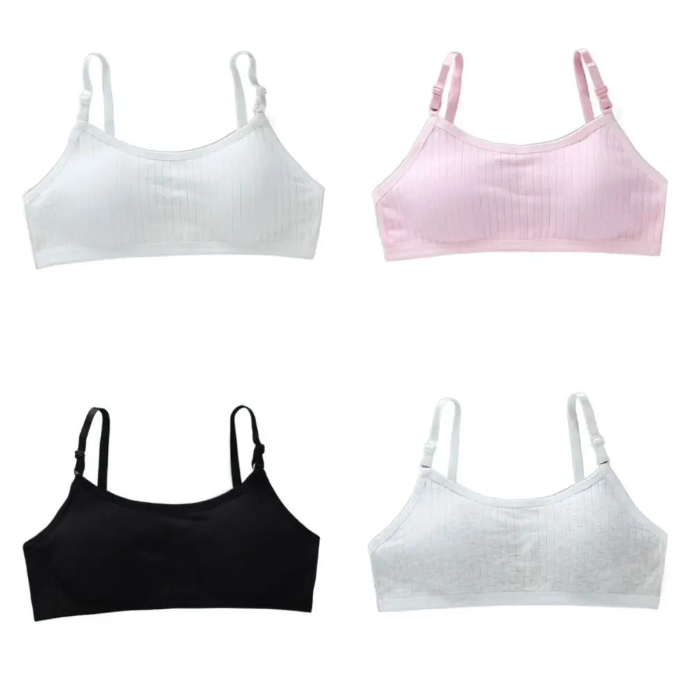 

New Cotton Kids Sports Training Bras Casual Breathable Children Tube Tops Underwear Elastic Developmental Bras Student