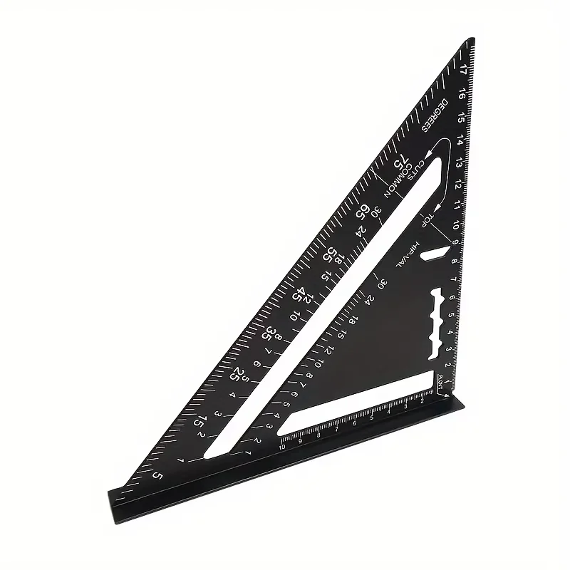 7-Inch Metric British Profile Oxidized Triangle Plate 90 Degrees 45 Degrees Triangle Square