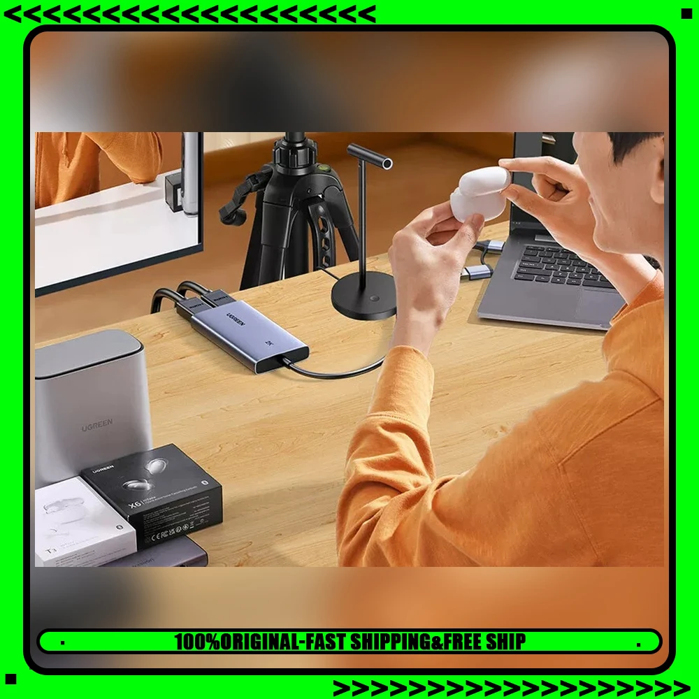 UGREEN 25773 CM726 HDMI Video Capture Card 2K 30Hz Recording 4K 30Hz Loop Out USB Live Streaming Adapter