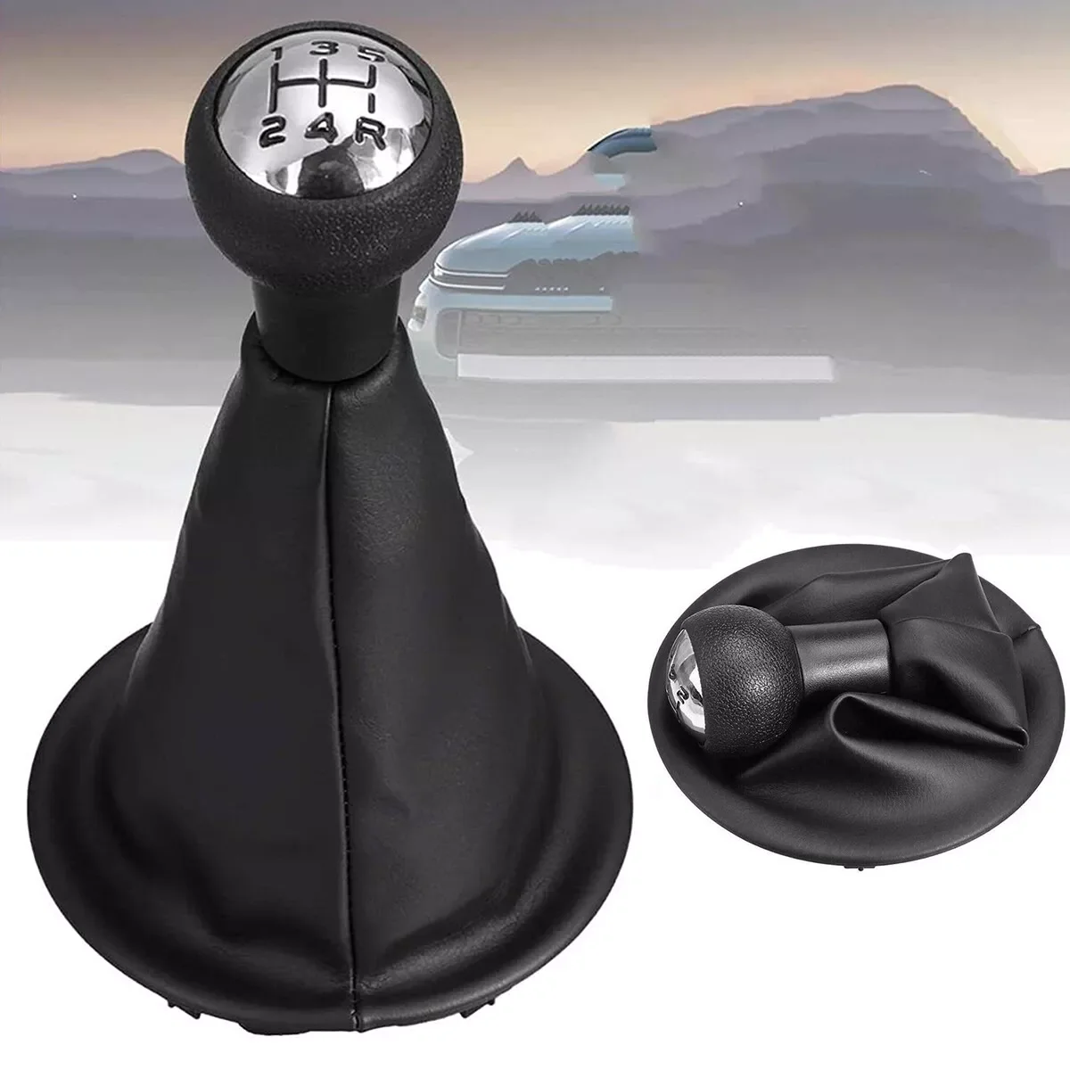 

1PC 5 Speed Car Shift Knob For Peugeot Citroen Berlingo PU Leather Gear Stick Gaiter Dustproof Cover Car Interior Accessories