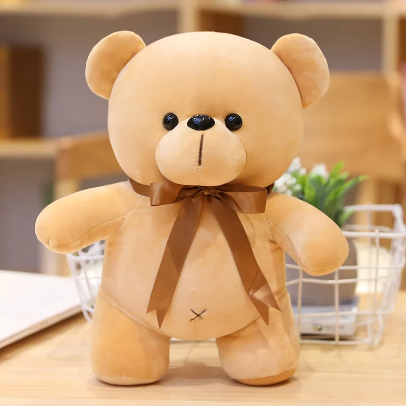 38cm Cute Bear Plush Doll Down Stuffed Animals Soft Bear Plush Toys Kawaii Room Decor Toys for Girls 5 To 7 Years Gifts for Kids