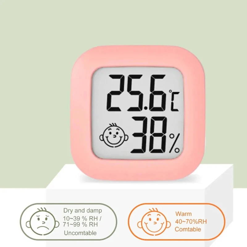 1-2pcs Digital Thermometer Hygrometer Indoor Room Temperature LCD Electronic Humidity Meter Sensor Gauge Weather For Home