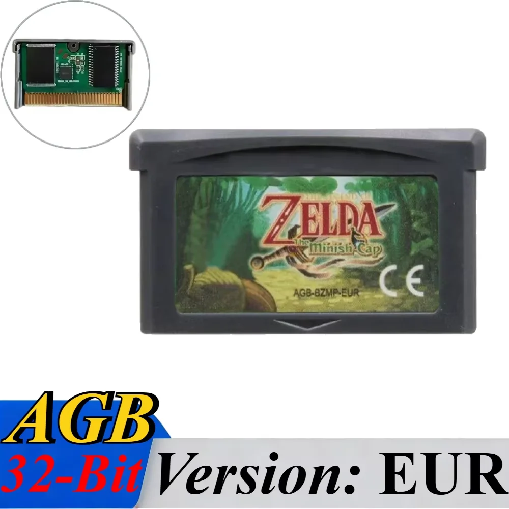 GBA Game Cartridge 32-bit videogame console gamecard Link To The Past Awakening DX Minish Cap Classic Boutique Collection