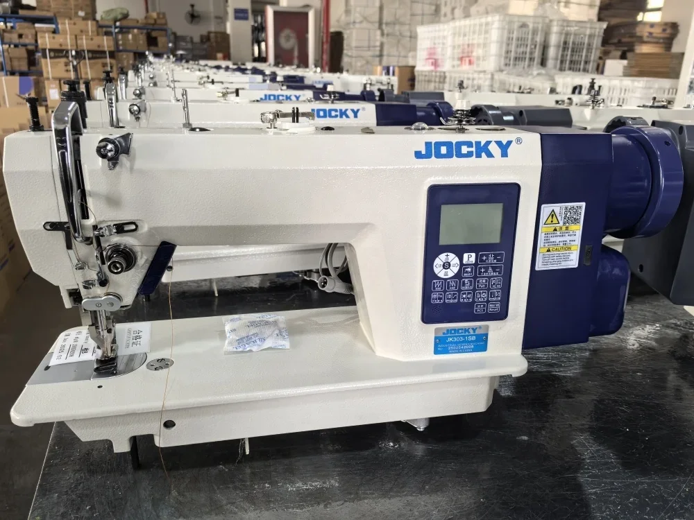 Clothing industry JOCKY JK303-1SB heavy-duty industrial sewing machine with single step motor, clothing industry