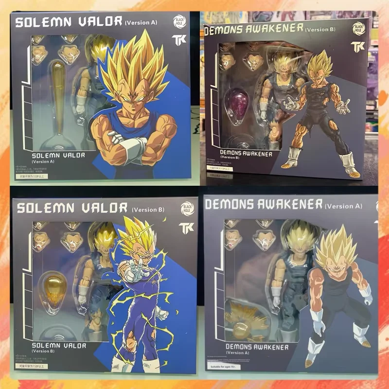 Figuras de Ação BLACK HOLE & TK Super Saiyan SSJ Majin Vegeta, Anime Dragon Ball SHF, Modelos Majin Vegeta DBZ Goku, Brinquedos para Presentes