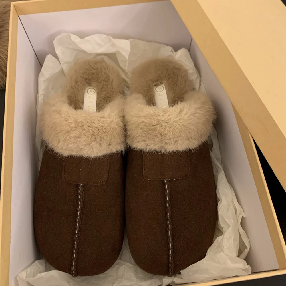 Natural Wool Grass Slippers Australian Sheepskin All-in-one Slippers Women's Home Flats Non-slip Women Shoes